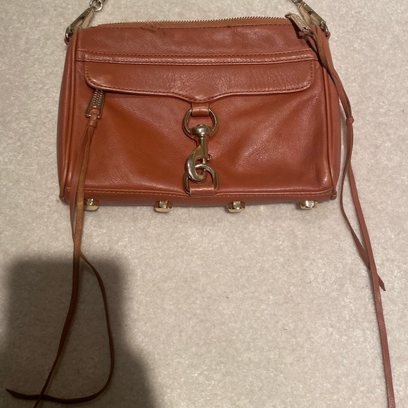 Rebecca Minkoff Mini Mac‎ Crossbody Brown Leather Bag with Gold Hardware - Picture 3 of 7